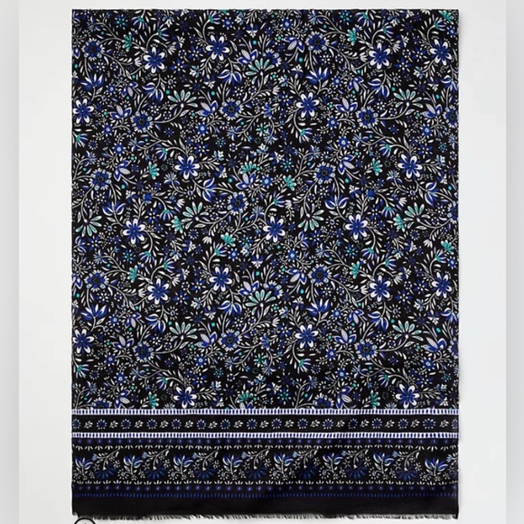 LOFT Festive Floral Patterned Scarf - Picture 2 of 7